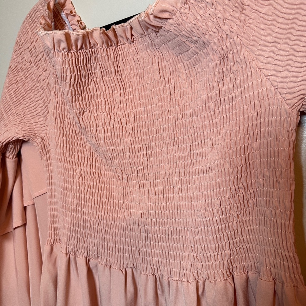 Pink Smocked Dress